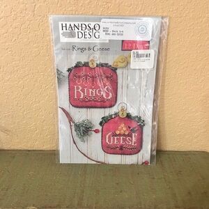 Hands on Design Rings & Geese 12 Days HD126 includes buttons Pattern Chart